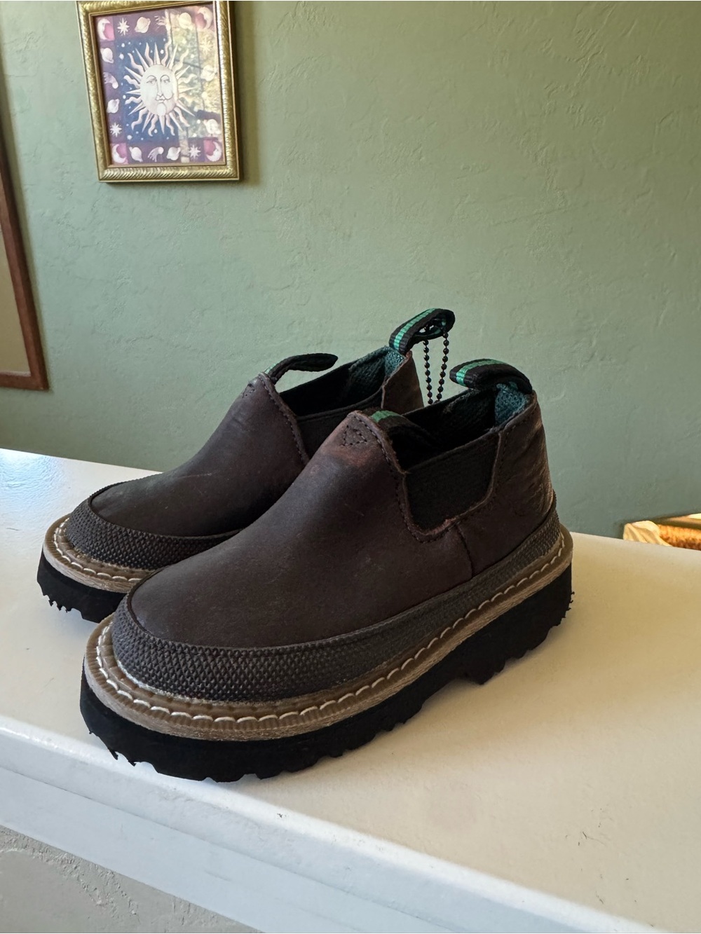 Georgia Boot Kids Brown Slip-On Platform Boots